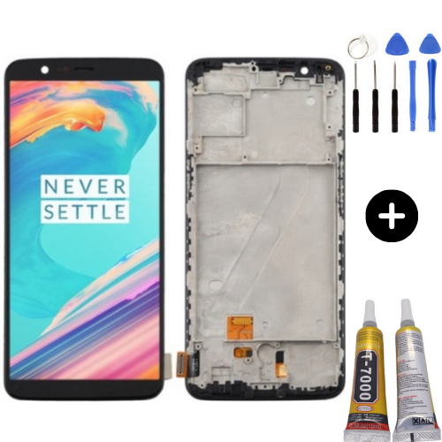 Oneplus 5T Uyumlu Çıtalı Servis Lcd Ekran Dokunmatik + Montaj Seti