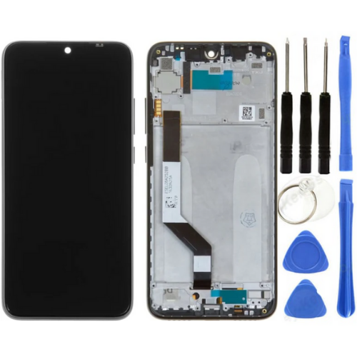 Xiaomi Redmi Note 7 Uyumlu Çıtalı HK Lcd Ekran Dokunmatik Siyah + Tamir Seti