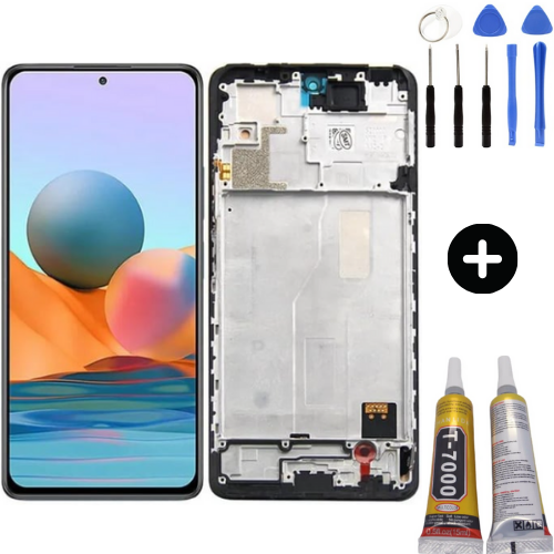 Xiaomi Redmi Note 10 Pro 4G Uyumlu Çıtalı HK Lcd Ekran Dokunmatik + Montaj Seti