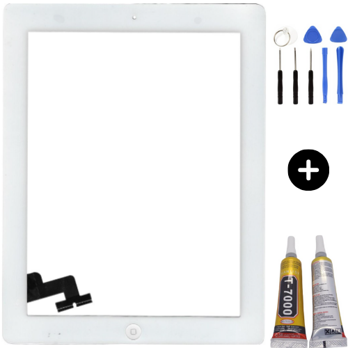 iPad 2.Nesil A1395-A1396-1397 Uyumlu Servis Home Tuşlu Dokunmatik Beyaz + Montaj Seti