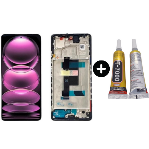 Xiaomi Redmi Note 12 Pro 5G Uyumlu Çıtalı HK Lcd Ekran Dokunmatik + B7000