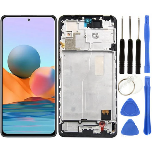 Xiaomi Redmi Note 10 Pro 4G Uyumlu Çıtalı Servis Lcd Ekran Dokunmatik + Tamir Seti