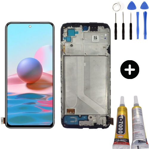 Xiaomi Redmi Note 10 4G Uyumlu Çıtalı OLED Lcd Ekran Dokunmatik + Montaj Seti