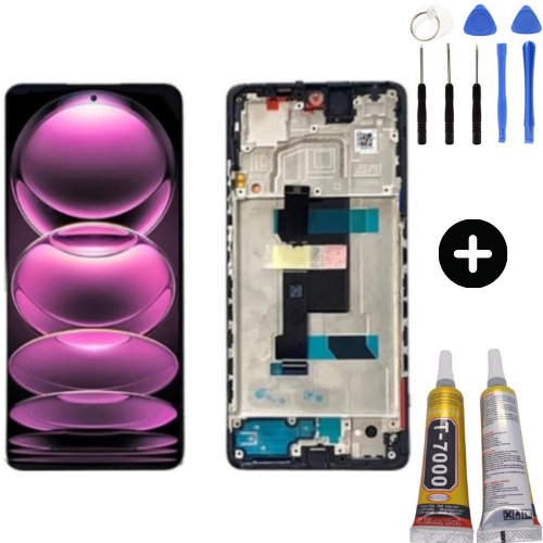 Xiaomi Redmi Note 12 Pro 5G Uyumlu Çıtalı Servis Lcd Ekran Dokunmatik  + Montaj Seti