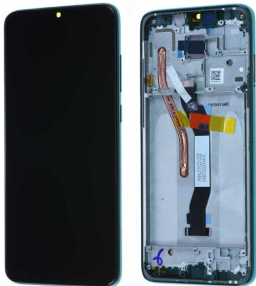 Redmi Note 8 Pro Uyumlu Çıtalı Lcd Ekran Dokunmatik Yeşil