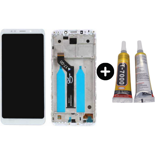 Xiaomi Redmi 5 Plus Uyumlu Çıtalı OLED Lcd Ekran Dokunmatik Beyaz + B7000