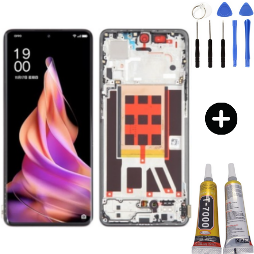 Oppo Reno 9 Uyumlu Çıtalı Servis Lcd Ekran Dokunmatik + Montaj Seti