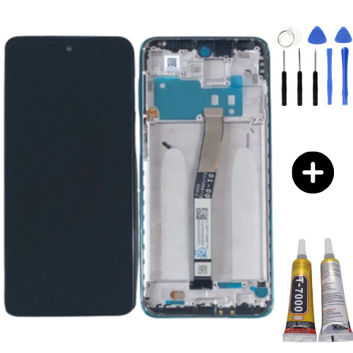 Redmi Note 9S Uyumlu OLED Çıtalı Lcd Ekran Dokunmatik Yeşil + Montaj Seti