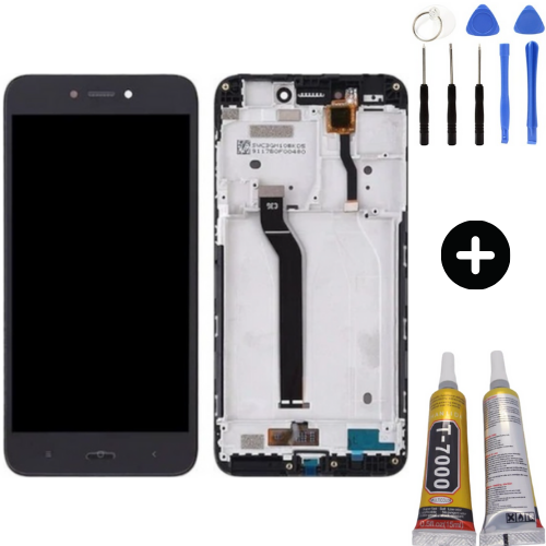 Xiaomi Redmi Go Uyumlu Çıtalı A Kalite Lcd Ekran Dokunmatik Siyah + Montaj Seti