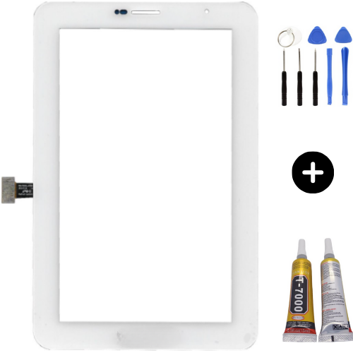 Samsung Galaxy Tab 2 SM-P3105 Uyumlu HK Dokunmatik Beyaz + Montaj Seti