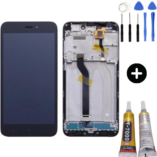 Xiaomi Redmi 5A Uyumlu Çıtalı OLED Lcd Ekran Dokunmatik Siyah + Montaj Seti