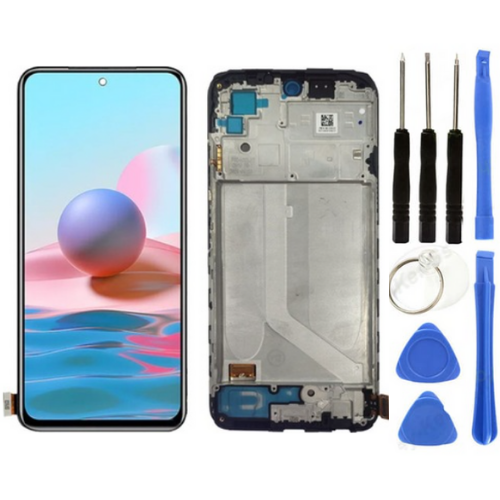 Xiaomi Redmi Note 10S Uyumlu Çıtalı Lcd Ekran Dokunmatik + Tamir Seti