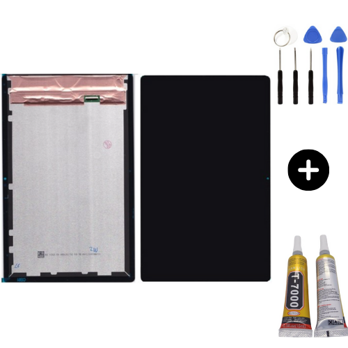 Samsung Galaxy Tab A7 SM-T507 Uyumlu Servis Dokunmatik Set Siyah + Montaj Seti