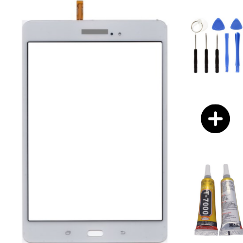 Samsung Galaxy Tab SM-T350 Uyumlu Dokunmatik Beyaz + Montaj Seti