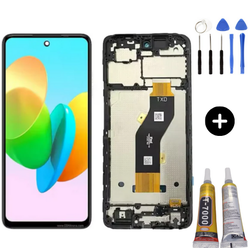 Tecno Spark 20C Uyumlu Çıtalı HK Lcd Ekran Dokunmatik + Montaj Seti