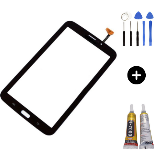 Samsung Galaxy Tab 3 SM-T212 Uyumlu Servis Dokunmatik Siyah + Montaj Seti