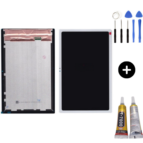 Samsung Galaxy Tab A7 SM-T500 Uyumlu HK Dokunmatik Set Beyaz + Montaj Seti