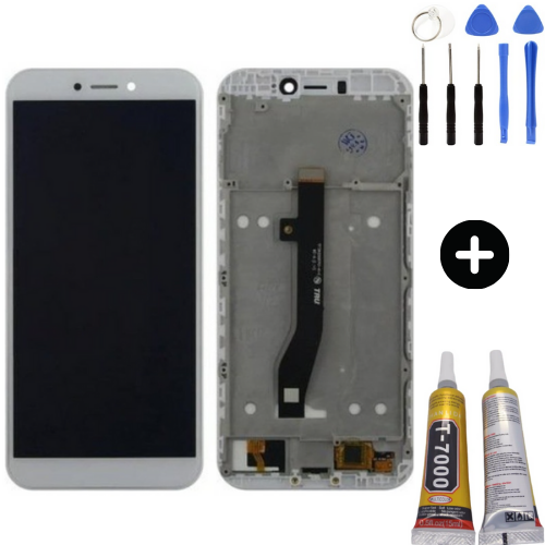 General Mobile GM 8 Go Uyumlu Çıtalı Servis Lcd Ekran Dokunmatik Beyaz + Montaj Seti