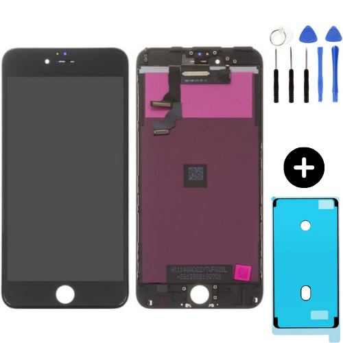 iPhone 6G Plus Uyumlu Lcd Ekran Dokunmatik Siyah + Montaj Seti