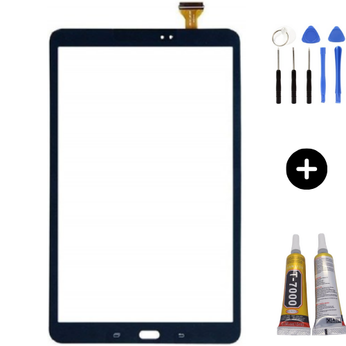 Samsung Galaxy Tab A SM-T585 Uyumlu A Kalite Dokunmatik Siyah + Montaj Seti