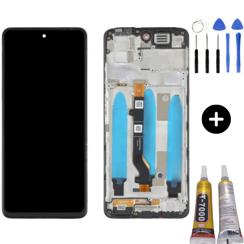 Tecno Spark 8 Pro Uyumlu Çıtalı Servis Lcd Ekran Dokunmatik + Montaj Seti