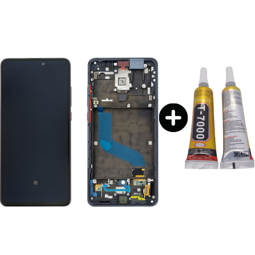 Xiaomi Mi 9T Pro Uyumlu Çıtalı Servis Lcd Ekran Dokunmatik Siyah + B7000
