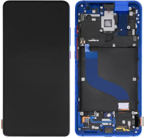 Xiaomi Mi 9T Pro Uyumlu Çıtalı A Kalite Lcd Ekran Dokunmatik Mavi