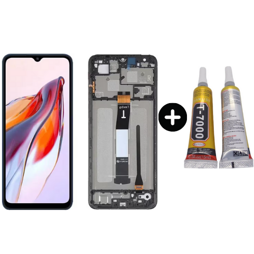 Xiaomi Redmi 12C Uyumlu Çıtalı A Kalite Lcd Ekran Dokunmatik + B7000