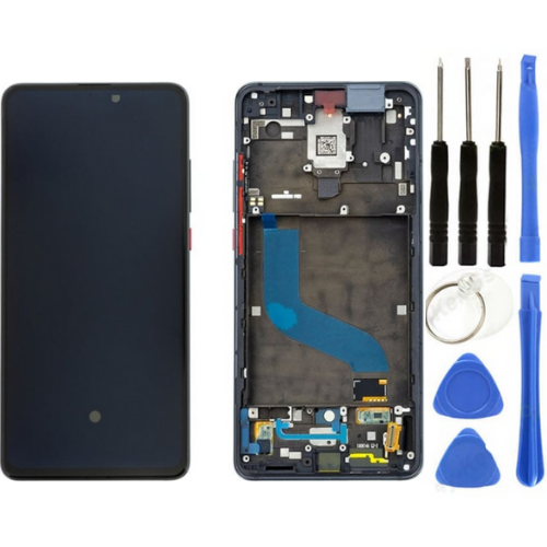 Xiaomi Mi 9T Pro Uyumlu Çıtalı A Kalite Lcd Ekran Dokunmatik Siyah + Tamir Seti