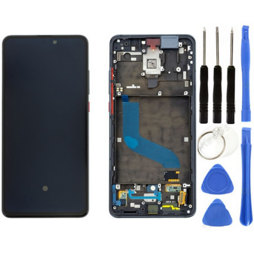 Xiaomi Mi 9T Uyumlu Çıtalı HK Lcd Ekran Dokunmatik Siyah + Tamir Seti