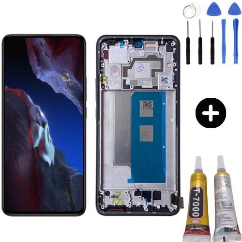 Xiaomi Poco F5 Pro Uyumlu Çıtalı Lcd Ekran Dokunmatik + Montaj Seti