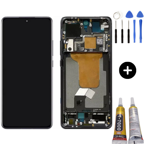 Xiaomi Mi 12 Uyumlu HK Çıtalı Lcd Ekran Dokunmatik Siyah + Montaj Seti