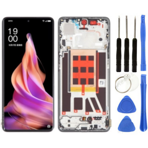 Oppo Reno 9 Pro Uyumlu Çıtalı A Kalite Lcd Ekran Dokunmatik + Tamir Seti