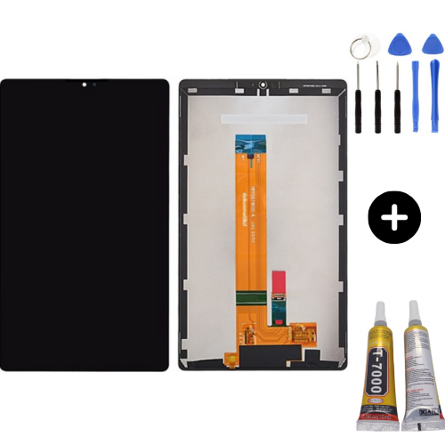 Samsung Galaxy Tab A7 Lite SM-T220 Uyumlu HK Dokunmatik Set Siyah + Montaj Seti