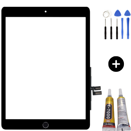 iPad 9.Nesil A2602-A2603-A2604-A2605 Uyumlu Servis Home Tuşlu Dokunmatik Siyah + Montaj Seti