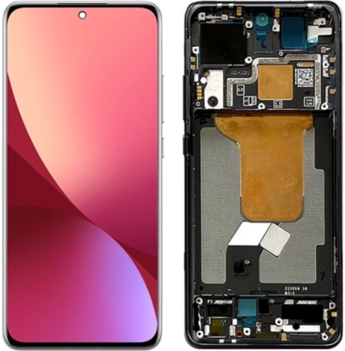 Xiaomi Mi 12 Uyumlu Çıtalı HK Lcd Ekran Dokunmatik Siyah