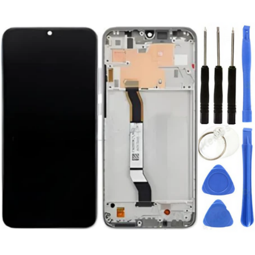 Xiaomi Redmi Note 8 Uyumlu Çıtalı HK Lcd Ekran Dokunmatik Beyaz + Tamir Seti