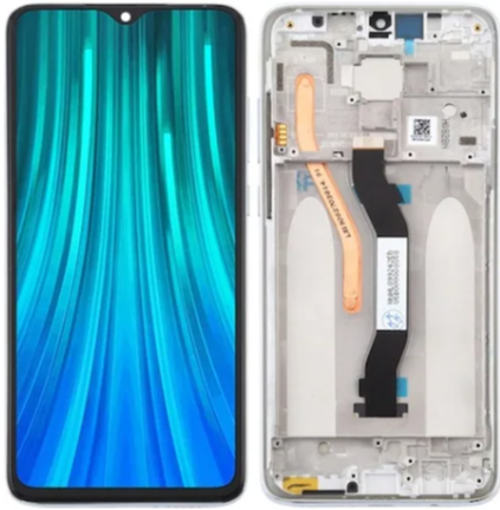 Xiaomi Redmi Note 8 Pro Uyumlu Çıtalı OLED Lcd Ekran Dokunmatik Beyaz 