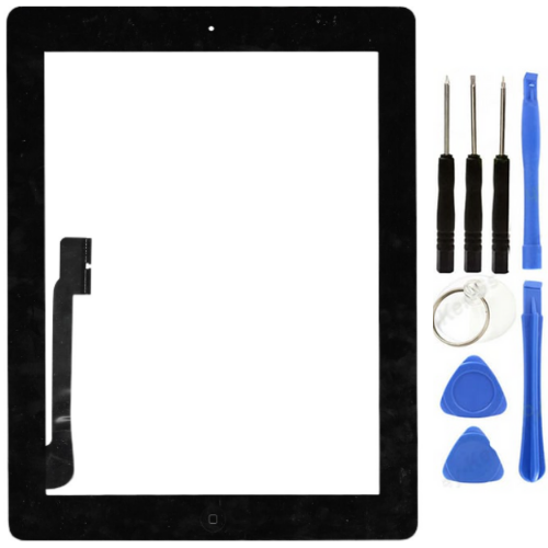 iPad 4.Nesil A1458-A1459-A1460 Uyumlu HK Home Tuşlu Dokunmatik Siyah + Tamir Seti