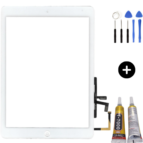 iPad 5.Nesil A1822-A1823 Uyumlu A Kalite Home Tuşlu Dokunmatik Beyaz + Montaj Seti