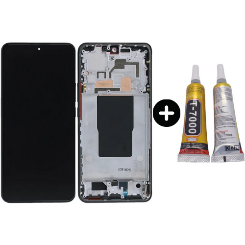 Xiaomi Mi 12T Pro Uyumlu Çıtalı Lcd Ekran Dokunmatik Siyah + B7000