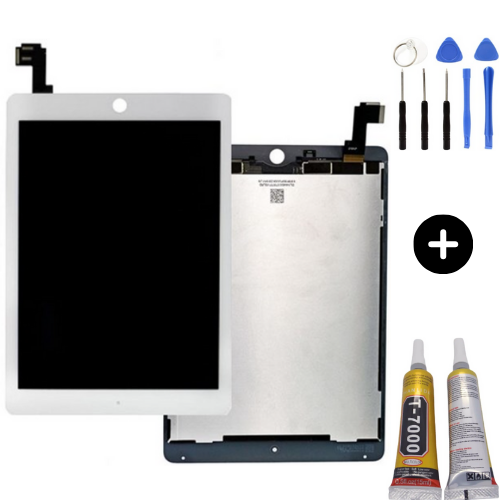 iPad Air 2.Nesil A1566-A1567 Uyumlu A Kalite Dokunmatik Set Beyaz + Montaj Seti