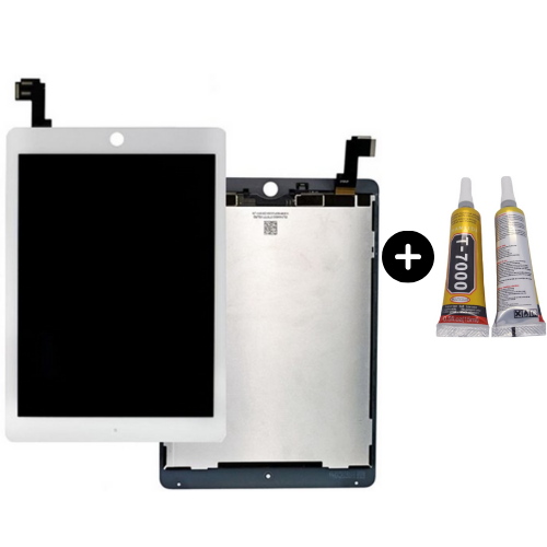 iPad Air 2.Nesil A1566-A1567 Uyumlu Servis Dokunmatik Set Beyaz + B7000