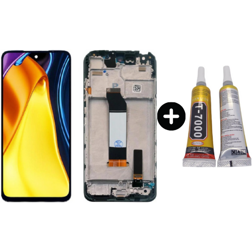 Xiaomi Poco M3 Pro Uyumlu Çıtalı HK Lcd Ekran Dokunmatik + B7000