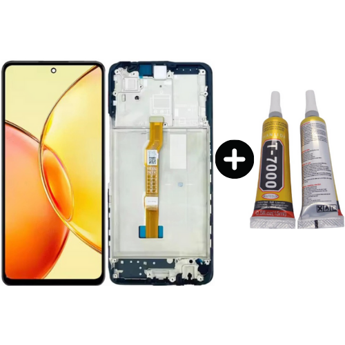 Vivo Y36 Uyumlu Çıtalı HK Lcd Ekran Dokunmatik + B7000