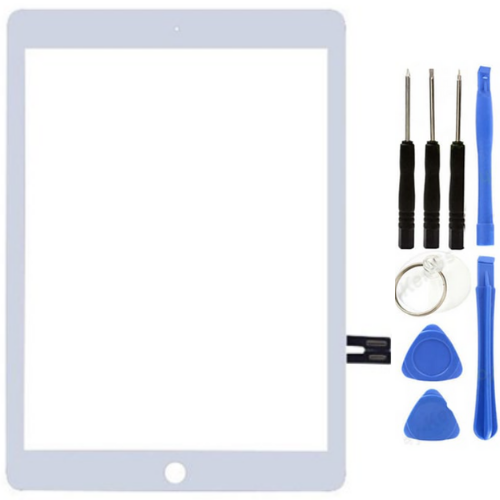 iPad 6.Nesil A1893-A1954 Uyumlu Servis Dokunmatik Beyaz + Tamir Seti