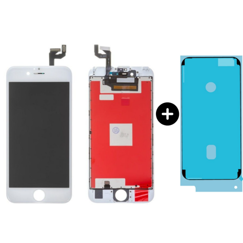 iPhone 6S Uyumlu Lcd Ekran Dokunmatik Beyaz + Sıvı Ve Toza Dayanıklılık Bandı