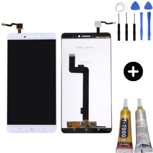 Xiaomi Mi Max Uyumlu HK Lcd Ekran Dokunmatik Beyaz + Montaj Seti