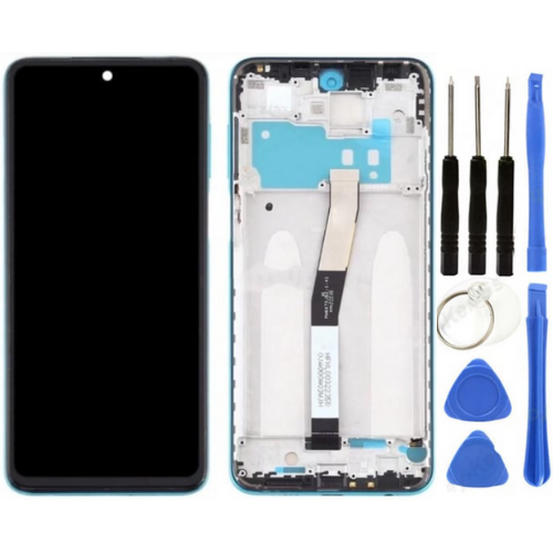 Redmi Note 9 Pro Uyumlu A Kalite Çıtalı Lcd Ekran Dokunmatik Yeşil + Tamir Seti