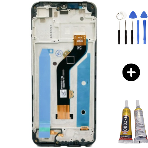 Tecno Spark 8C Uyumlu Servis Çıtalı Lcd Ekran Dokunmatik + Montaj Kiti